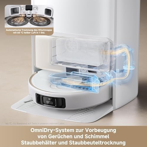 V50 Ultra Saugroboter, 24.000 Pa Saugkraft & Thermo-Wischen, Weiß