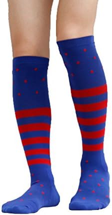 Compression Socks for Men &amp; Women Graduated Athletic Unisex Fit for Running, Pregnancy, Flight, Travel, Nursing, Boost Stamina, Speed Up Recovery, Better Blood Circulation, Blue-L(1 Pair)