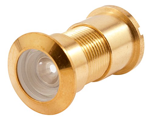 Prime-Line Products U 9896 Prime Line Door Viewer, 130 Deg, 15/16 in Dia, Die Cast/Glass Lens, 130Âº, Brass