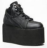 Y.R.U. Shoes YRU QOZMO Lace Up High Flatform Platform Sneaker