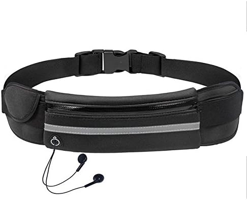 Generic Waist Belt Bag Case Running Belt Phone case Protective Cases and Sport Exercise Gym belt Waist Packs Bag Fits All Smart Phone iPhone Samsung Sony etc (Black)