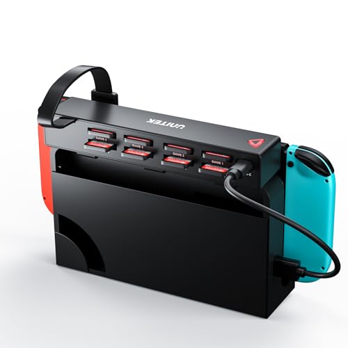 Unitek 8-in-1 Switch Game Card Reader, Quick Switching Adapter, 4 Game, 4 Storage