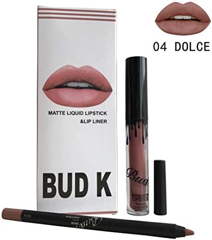 18 Colors Waterproof Lipstick Long Lasting Liquid Matte Lipstick Pen Lip Gloss Lip Cosmetics Makeup For Women BKIT 04DOLCE