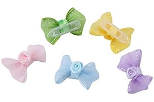 HEEPDD 10PCS Pet Hair Clip, Cat Cute Bowknot Hairpins Dog Bows Hair Accessories with Clip Lovely Small Middle Hair Bows Topknot for Pets Dogs Puppy Cats Kitty Kitten