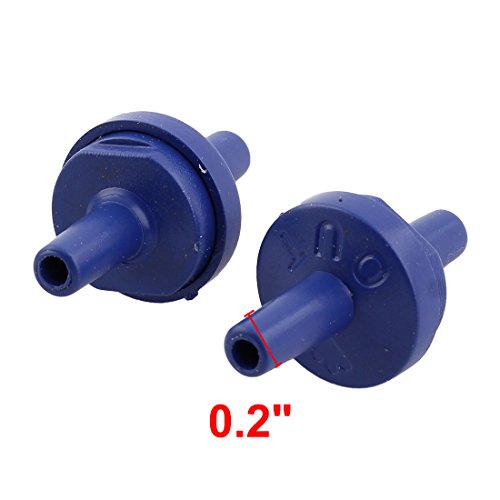 uxcell Plastic Aquarium Air Pump Double Head Check Valves 50 PCS Blue