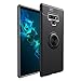 Galaxy Note 9 Case, HONTECH Ultra Thin Soft Silicone 360 Rotating Magnetic Car Mount Ring Holder Kickstand TPU Cover for Samsung Galaxy NOTE9, Black