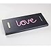 DELICORE Decorative LED Love Shaped Neon Night Light with Pink Lamp-Neon Night Light Operated by Battery/USB for Children's Room Party Christmas Wedding Decoration Pink