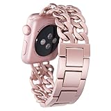 Apple Watch Band, PUGO TOP Stainless Steel Metal Chain Band for Apple Watch Series 2 Series 1