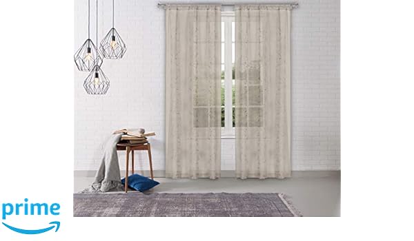 Home Maison Lolita Pole Top Sheer Window Curtain Drape For Living