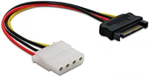 KALEA INFORMATIQUE © Molex Female Power Adapter/Sata Male, Converts Sata Connector to Molex, White, 20 centimeters