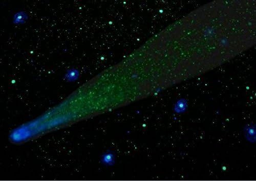 Glow in the Dark "Blazing Comet" Decal &amp; 500 Piece Star Kit - Peel and Stick - ez to install