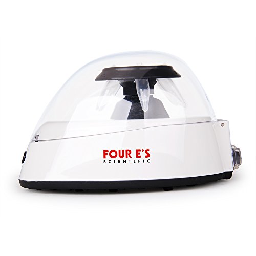 Mini Centrifuge - Four E's Scientific Bench-Top Centrifuge with 2 Interchangeable Rotors of 1.5/2mL x 6 and PCR 8 x 2-5400rpm max, 2000 x g max, Door Open Braking System - US Plug