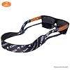 NECKZ Floating Balsa Wood Sunglass Strap - Blue With Red Accents, Wood Beads
