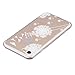 3Cworld Case for iPhone SE 3 2022/ iPhone SE 2nd Generation, iPhone 8, iPhone 7, 4.7-Inch, Ultra Thin Clear Art Pattern Crystal Gel TPU Rubber Flexible Slim Skin Soft (Dandelion/Bird Flying-White)