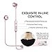Picun Wireless Headphones 10 Hrs Playback Sport Bluetooth Headphones HiFi Stereo Sound in-Ear Anti-Fall Off Earbuds with Mic, IPX5 Waterproof Magnetic Earphones for Workout Gym Running (Rose Gold)