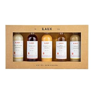 LAUX Likör Geschenkset, Premium Likör Set Mini mit 5 edlen Sorten à 40ml