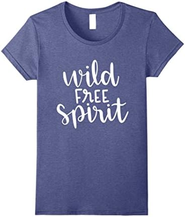 Womens Wild Free Spirit Boho Hippie Adventure Shirt XL Heather Blue