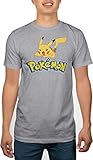 Pokemon Pikachu Pounce Mens Grey T-shirt