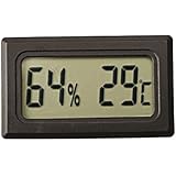 Mini Digital Temperature Humidity Meter Gauge Thermometer Hygrometer LCD Degree Celsius(C) Display Black