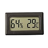 Ray-JrMALL Mini Digital Temperature Humidity Meter Gauge Thermometer Hygrometer LCD Degree Celsius(C) Display Black