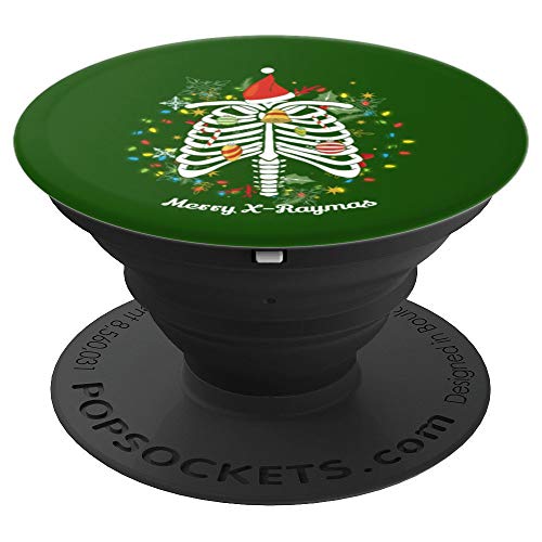 Rad Tech Christmas Puns Merry X-raymas Xmas Radiographer PopSockets Swappable PopGrip