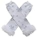 Chiffon Ruffle Tutu Christmas Holiday Winter Styles Leg Warmers - One Size - Baby, Toddler, Girl (Chiffon White Snowflake)