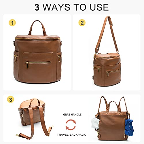 leather diaper bolsa backpack by miss fong