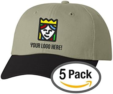 ​Custom Embroidered Sportsman Cotton Baseball Hat - Free Logo Setup - Pack of 5​