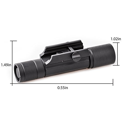 MCCC 500LM LED Tactical Gun Flashlight Rifle Light, 4-Mode Rail-mounted Tactical Light, Strobe Light,with Pressure Switch