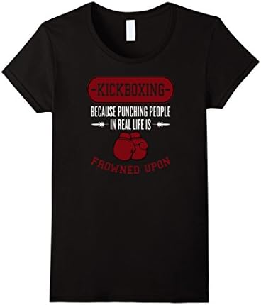 Women's Kickboxing T-Shirt - Frowned Upon Kickboxing Shirt XL Black