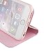 Nouske iPhone 6/6S Flip Folio Wallet Stand up Credit Card Holder Leather Case Cover Holster/Magnetic Closure/TPU bumper/360 Full Body Protection, Rose Gold