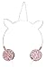 AMERICAN JEWEL Unicorn Headphones - Wire Frame Headset with Volume Control and Microphone - Rose Gold