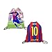 Messi Jersey Style T-shirt Kids Lionel Messi Jersey T-shirt Gift Set Youth Sizes ✓ Premium Quality ✓ ✓ Soccer Backpack Gift Packaging (YM 8-10 Years Old, Messi)