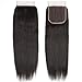 Flady Malaysian Straight Virgin Hair 3 Bundles with Closure 8a Grade Unprocessed Virgin Human Hair Bundle with Lace Closure (10 12 14+8inch)