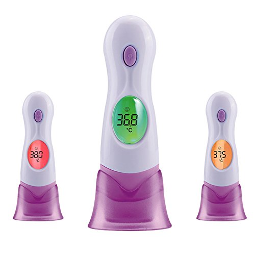 Digital Forehead and Ear Thermometer, Infrared Mini Temporal Infant Thermometers for Fever Infant Kids Child Adult Patient(Purple) - Thumbnail 7