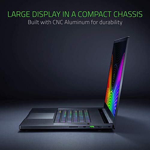 Razer Blade Pro 17 Gaming Laptop 2019: Intel Core i7-9750H, NVIDIA GeForce RTX 2070 Max-Q, 17.3" FHD 240Hz, 16GB RAM, 512GB NVMe SSD, CNC Aluminum, Thunderbolt 3, SD Card Reader (Renewed)