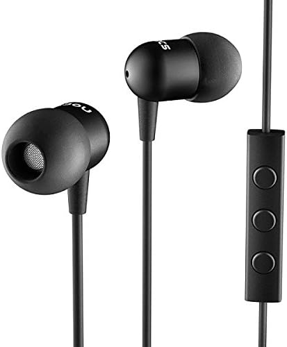 NOCS NS200H-001 NS200 3.5mm Earphones with Remote and Mic - Retail Packaging - Black