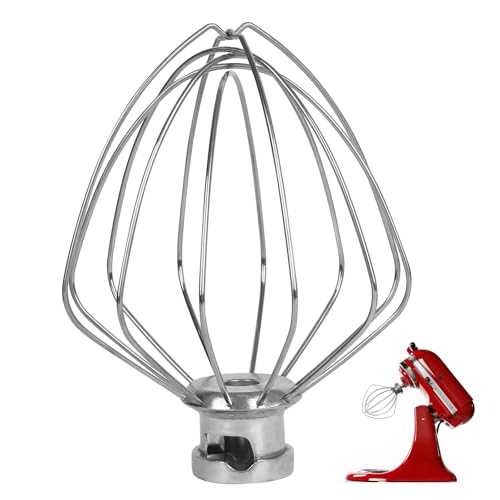 Kitchen-Aid Professional Foam Whisk for Kitchen-Aid Artisan Series 4.5-5 Quart, Stainless Steel Beater