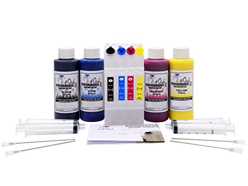 InkOwl Performance DYE Sublimation Refill Kit (4x120mL) + Refillable Cartridges for SG400, SG800