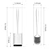 Glendan Toilet Brush and Holder Upgraded Modern Design with Soft Bristle,Bathroom Toilet Bowl Brush Set,Toilet Cleaning Brush Kit (Flooring)