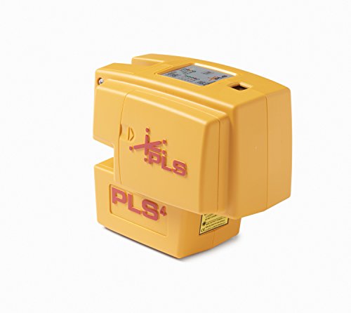 PLS 4 Red Cross Line Laser Level with Plumb, Bob and Level, PLS-60574