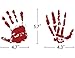 91 PCS Bloody Halloween Window Clings - Vampire Zombie Party Handprint Decals Decorations