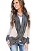 MIHOLL Fashion Women Front Cross Plunging Sweater (Large, Beige)