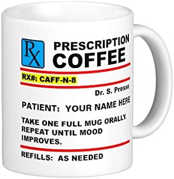 Ushopping Fun Cup - Prescription Coffee Caffeine Rx - Mugs