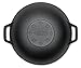 +Iron Seasoned Wok Cast Iron 14 inch with Handles and flat bottom