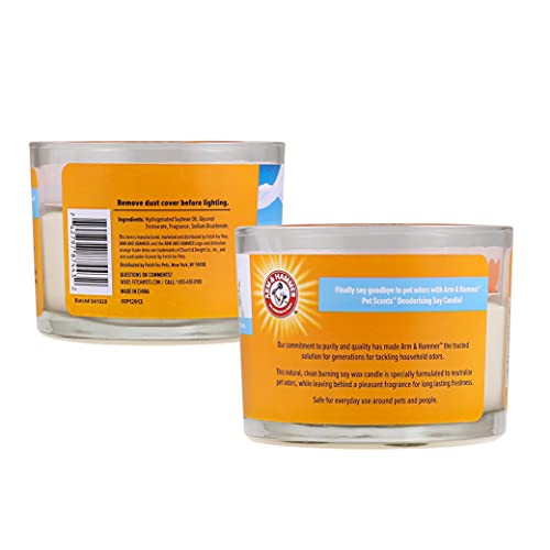Arm & Hammer For Pets Air Care Pet Scents 3 Wick Deodorizing Soy Candle