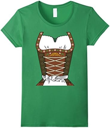 Women's Dirndl Dress Oktoberfest T-Shirt or Halloween Costume XL Grass