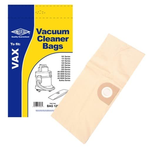 Electruepart BAG120 Vax 1S Type Vacuum Dust Bags for Vax 101 111 121/2 (Pack of 5)