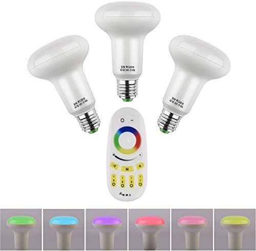 Yitrade [3 PACK] E27 LED Light Bulb with 2.4G Remote Control 9W RGB + Daylight White LED Color Changing Light Bulb, Dimmable Led Lamp, 120 Color Choices, Decorative Mood Light
