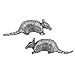 Corinna-Maria 925 Sterling Silver Armadillo Earrings Studs Tiny Stainless Steel Posts and Backs